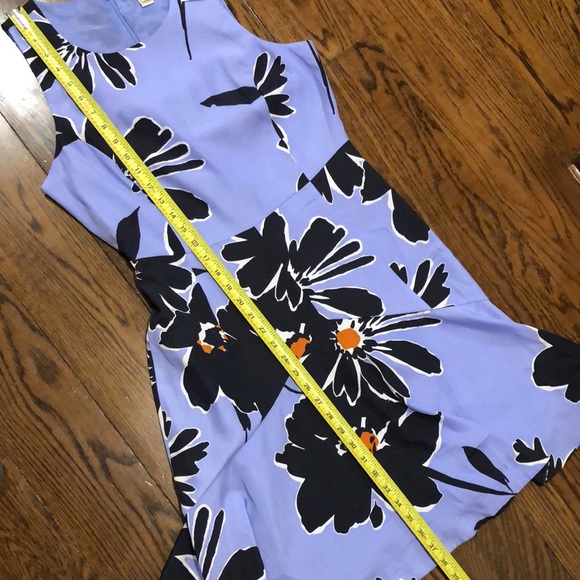 JCREW Lilac Navy Large Floral Sleeveless Round Neck Fit & Flare Dress Sz 6 NWT - Picture 7 of 13